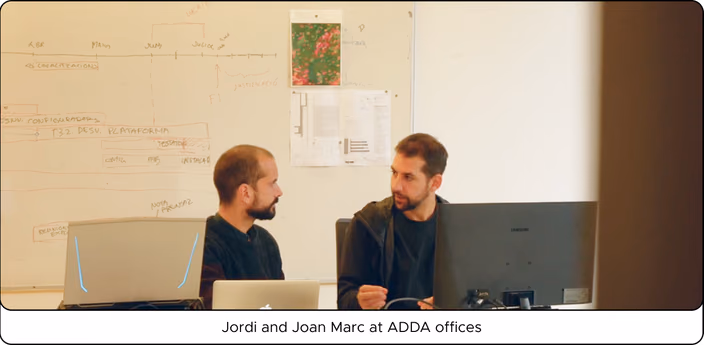 Jordi and Joan Marc at ADDA Lab offices