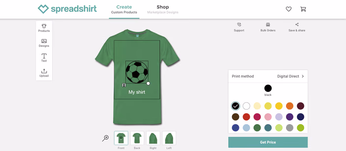 product configurator with variations and options