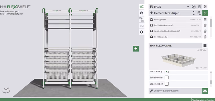 modular storage system configurator