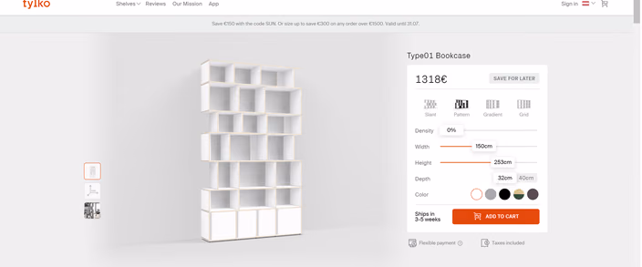 tylko shelf configurator