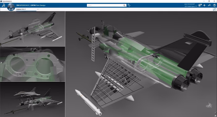 rafale aircraft in catia
