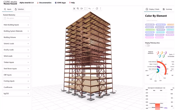 Asterisk, Thornton Tomasetti's structural design and optimization app, built on ShapeDiver